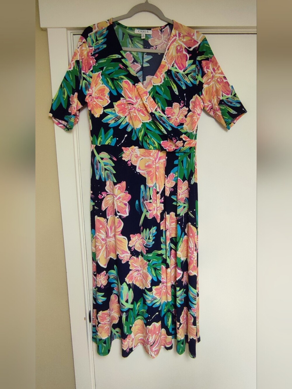 Chaus Faux Wrap Floral Dress